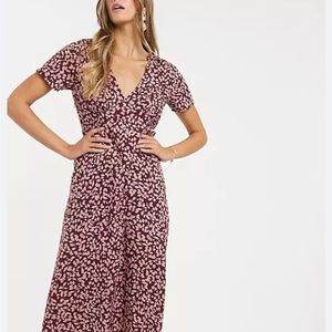 Floral dress. Pink and maroon floral design. ASOS new with tags size Xl